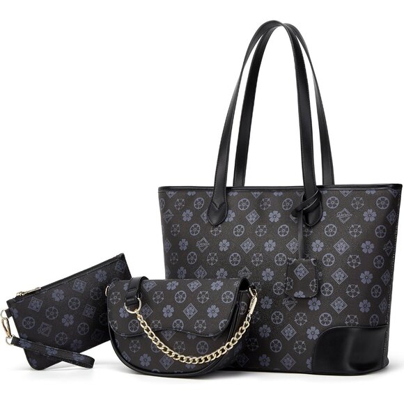Fashionable 3-Bag Set: Large Tote, Hobo & Purse - Perfect for All Occasions - Picture 1 of 6